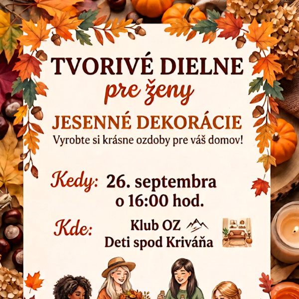 Jesenné tvorivé dielne pre ženy 